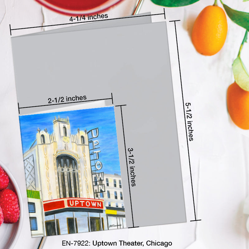 Uptown Theater, Chicago, Greeting Card (7922A), Enclosure Card, www.printedcanvas.com