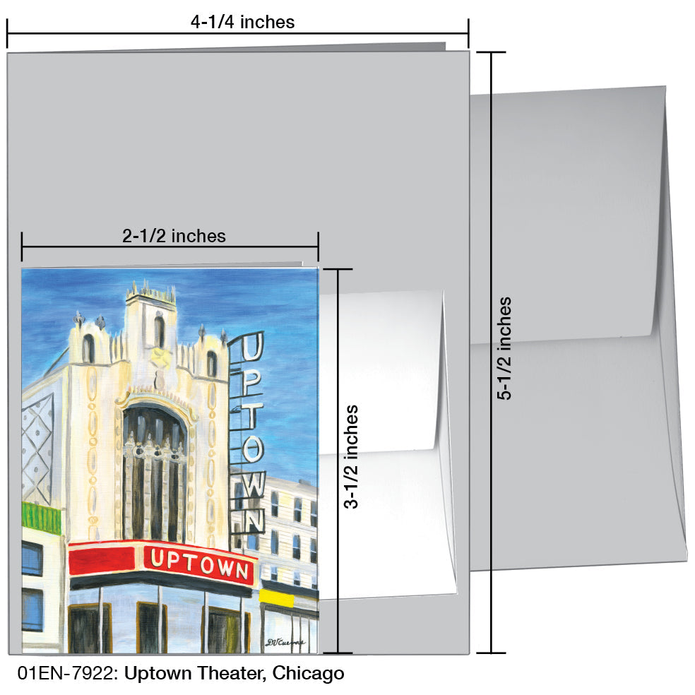 Uptown Theater, Chicago, Greeting Card (7922A), Enclosure, www.printedcanvas.com