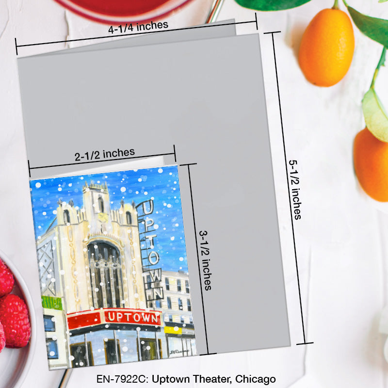 Uptown Theater, Chicago, Greeting Card (7922C), Enclosure Card, www.printedcanvas.com