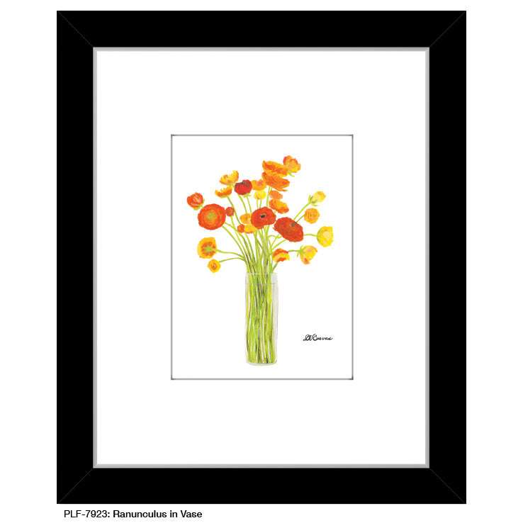 Ranunculus in Vase, Print (#7923A), Print Matted, www.printedcanvas.com