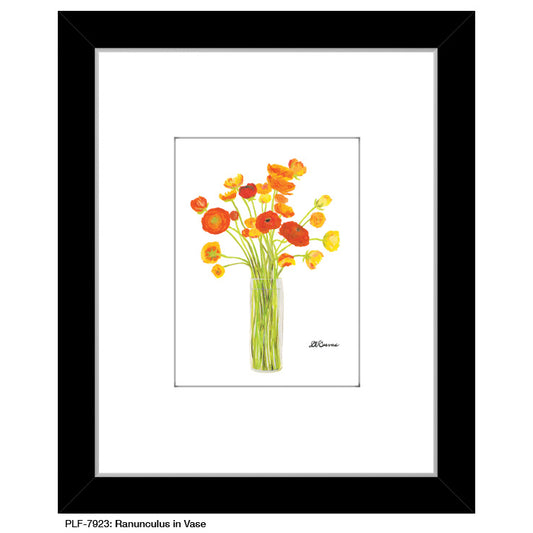 Ranunculus in Vase, Print (#7923A), Print Matted, www.printedcanvas.com