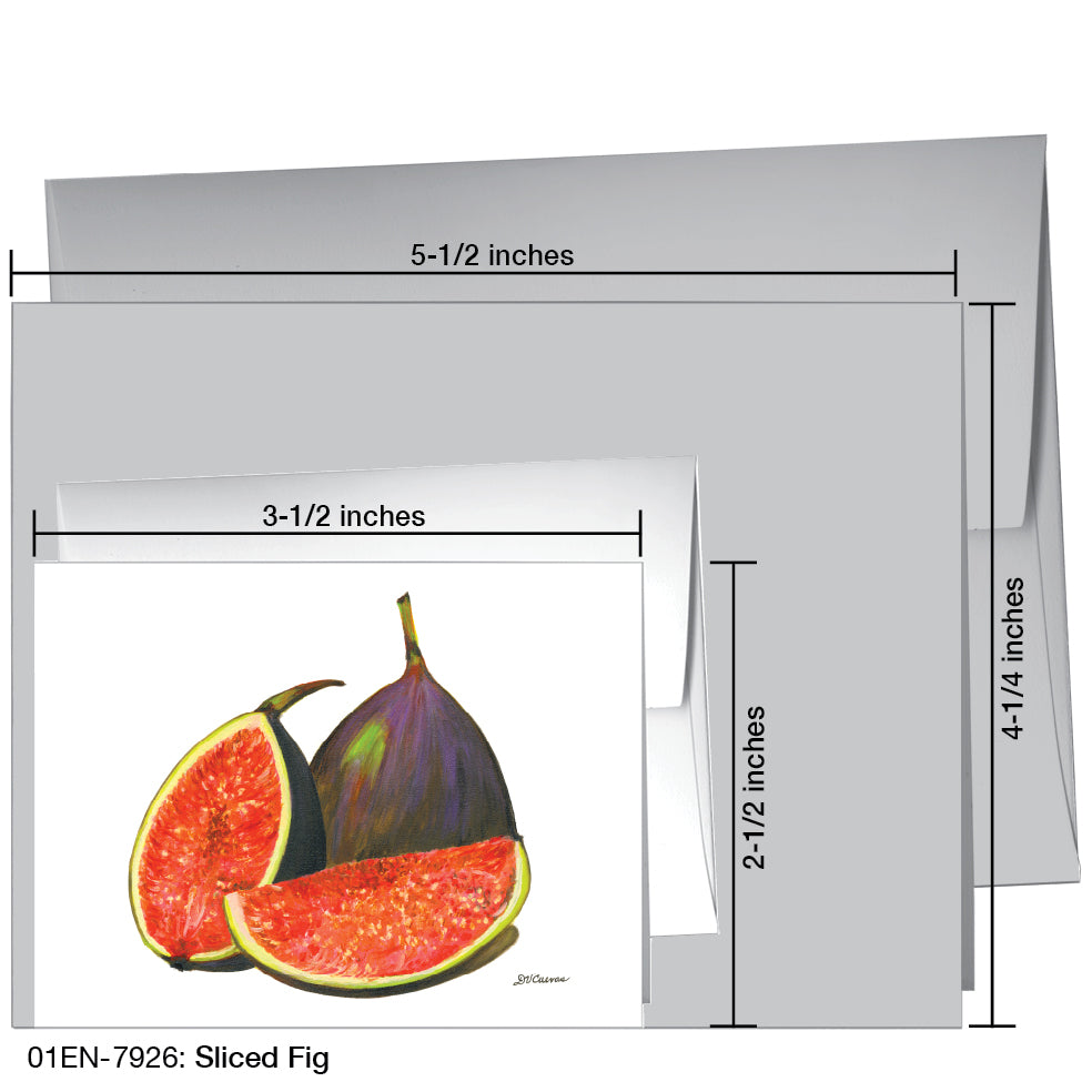 Sliced Fig, Greeting Card (7926), Enclosure, printedcanvas.com
