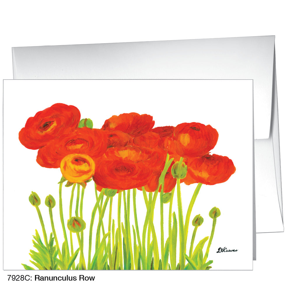 Ranunculus Row, Greeting Card (7928C), A2, printedcanvas.com