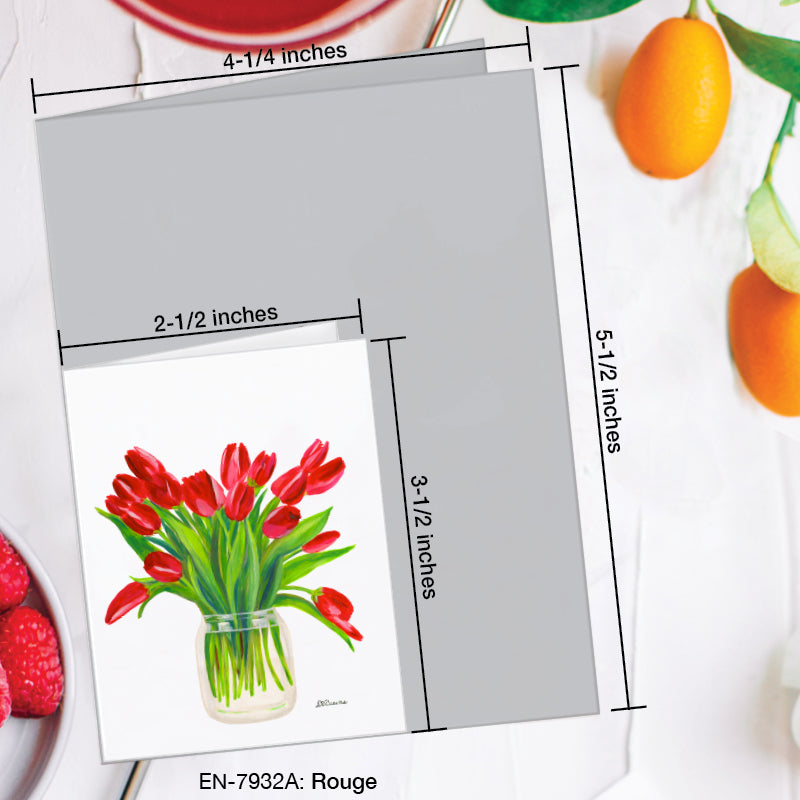 Rouge, Greeting Card (7932A), Enclosure Card, www.printedcanvas.com