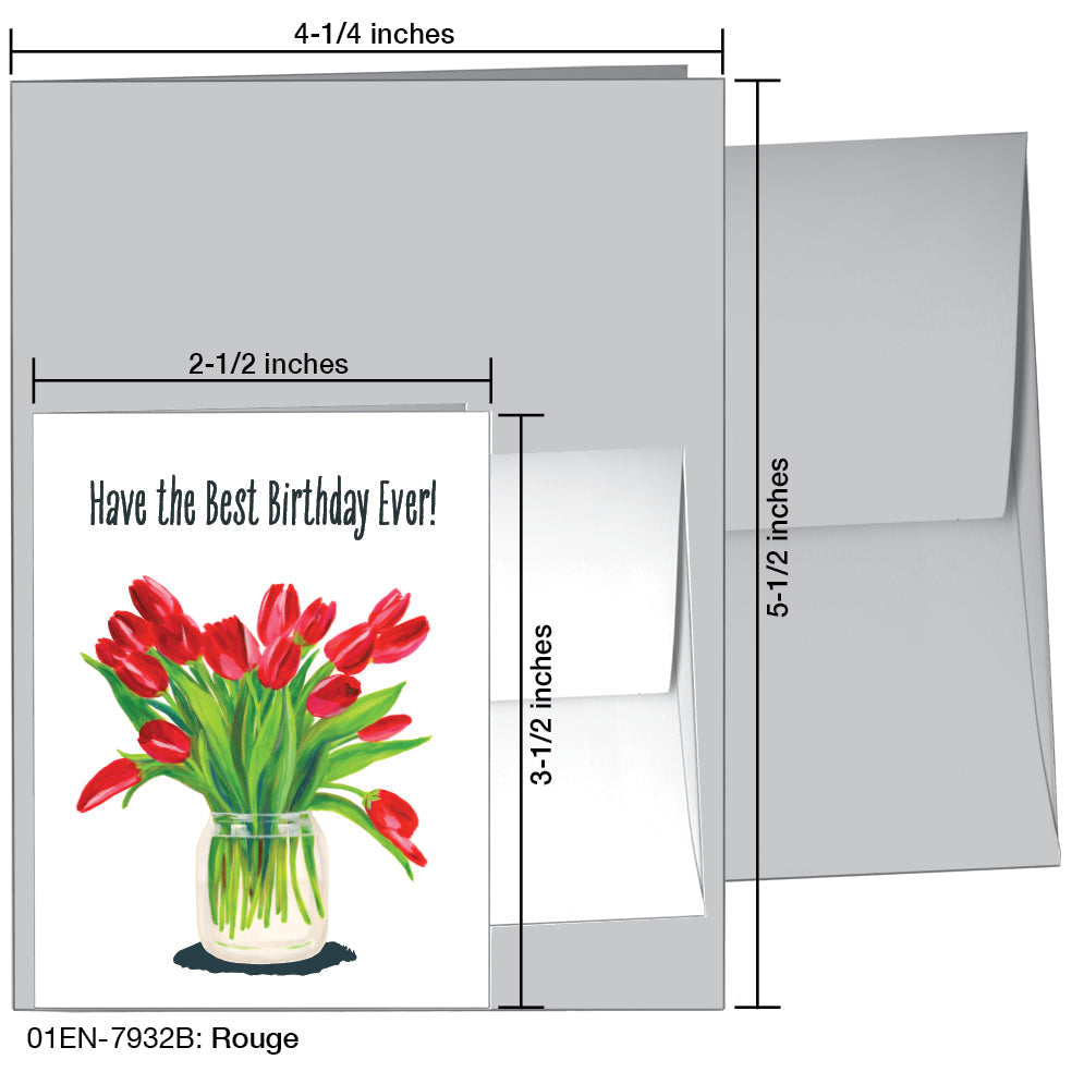 Rouge, Greeting Card (7932B), Enclosure, www.printedcanvas.com