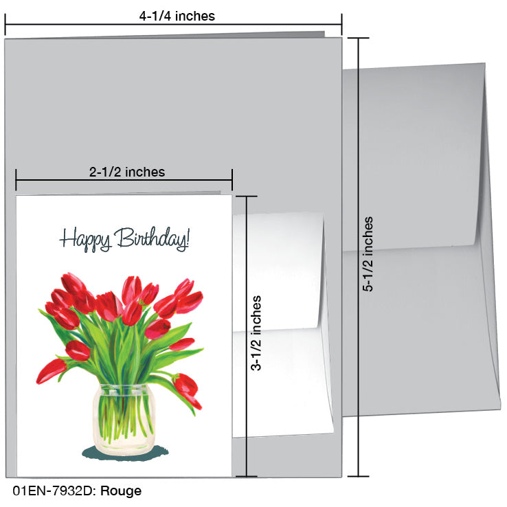 Rouge, Greeting Card (7932D), Enclosure, www.printedcanvas.com