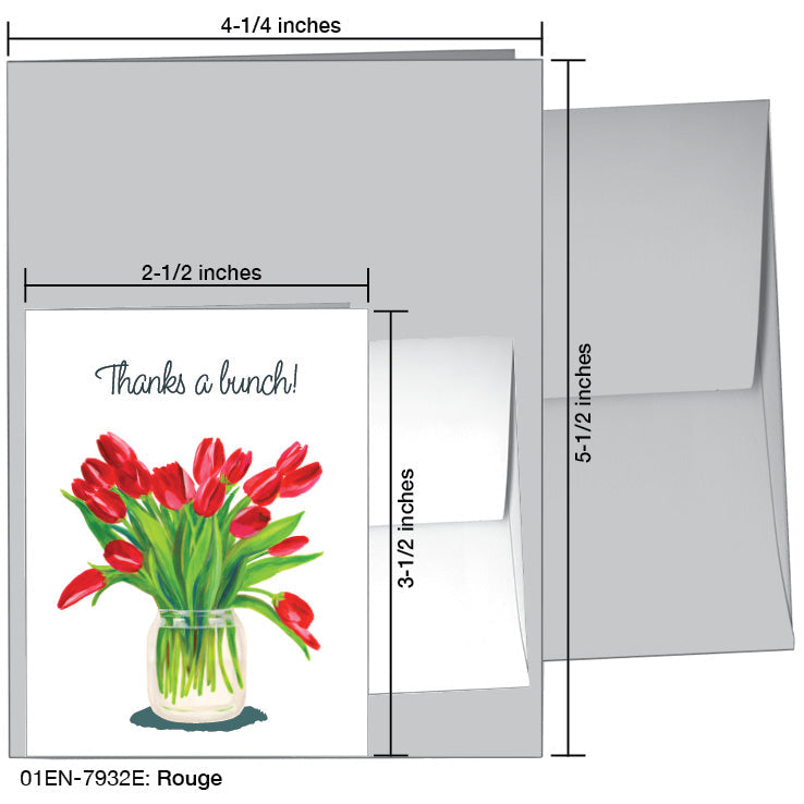 Rouge, Greeting Card (7932E), Enclosure Card, www.printedcanvas.com