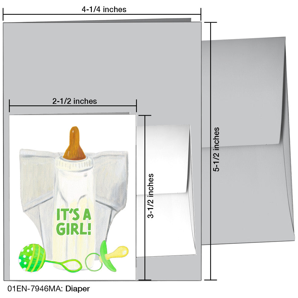 Diaper, Greeting Card (7946MA), Enclosure, www.printedcanvas.com