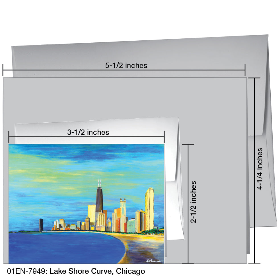 Lake Shore Curve, Chicago, Greeting Card (7949A), Enclosure, www.printedcanvas.com