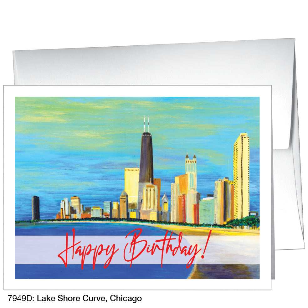 Lake Shore Curve, Chicago, Greeting Card (7949D), A2, printedcanvas.com