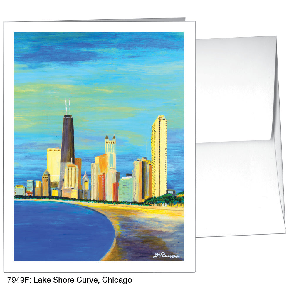 Lake Shore Curve, Chicago, Greeting Card (7949F), A2, printedcanvas.com
