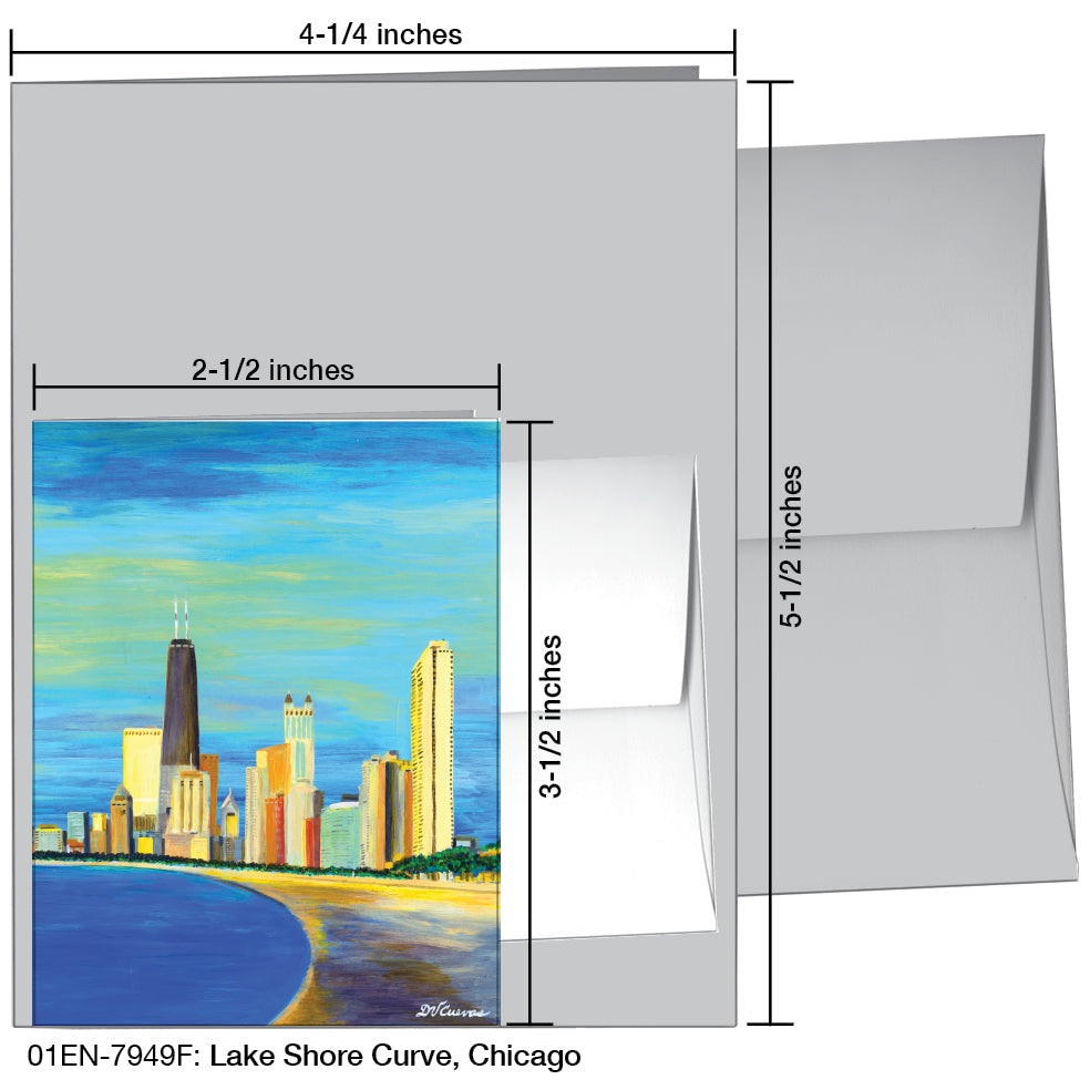 Lake Shore Curve, Chicago, Greeting Card (7949F), Enclosure, printedcanvas.com