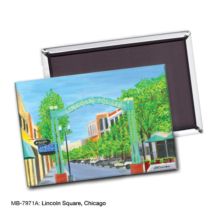 Lincoln Square, Chicago, Magnet (M-7971A)