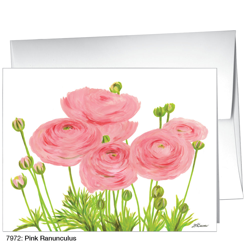 Pink Ranunculus, Greeting Card (7972A), A2, printedcanvas.com