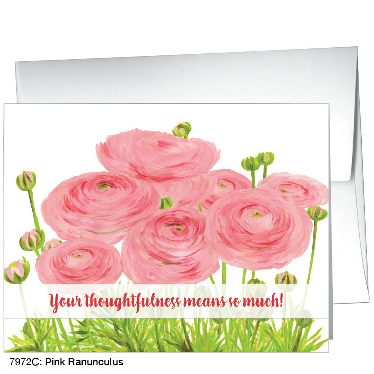 Pink Ranunculus, Greeting Card (7972C)