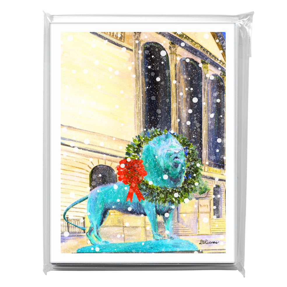 Art Institute with Wreath, Chicago, Greeting Card (7979K), A2 Card 8-Pack, www.printedcanvas.com