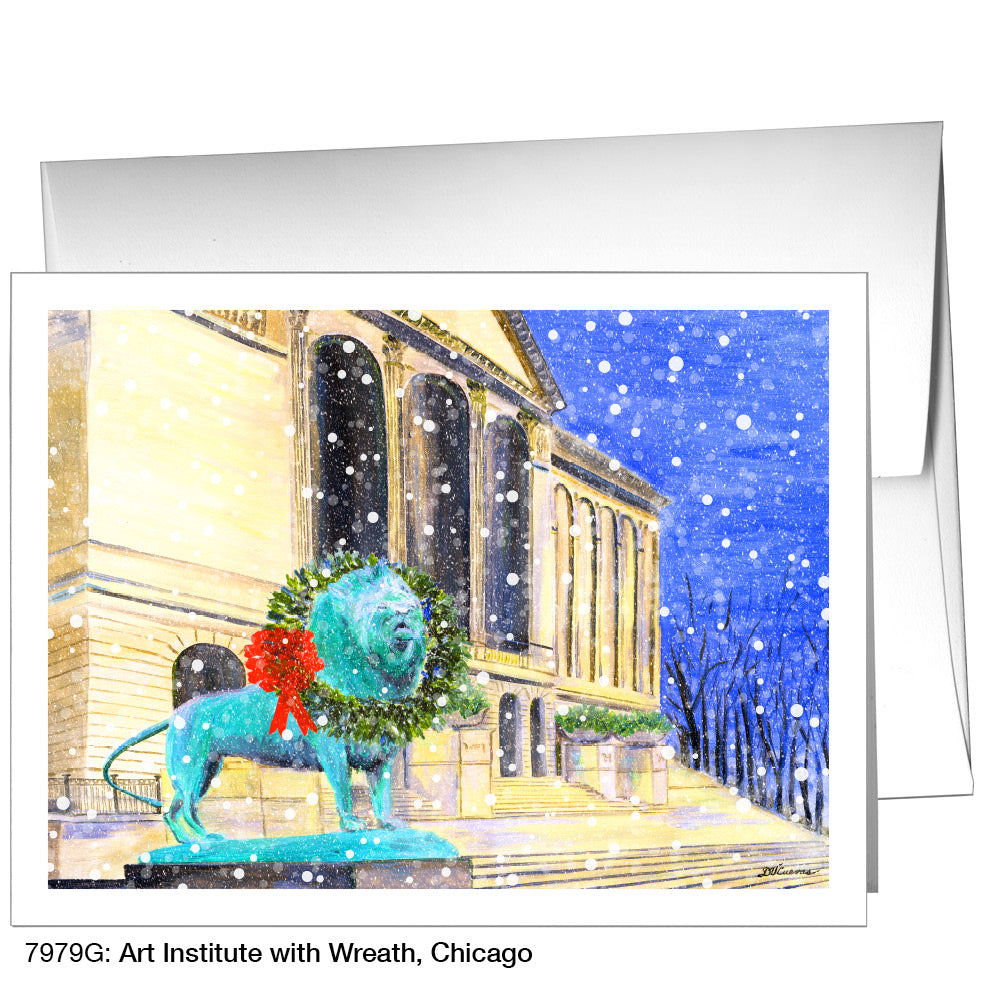 Art Institute With Wreath, Chicago, Greeting Card (7979G), A2, printedcanvas.com