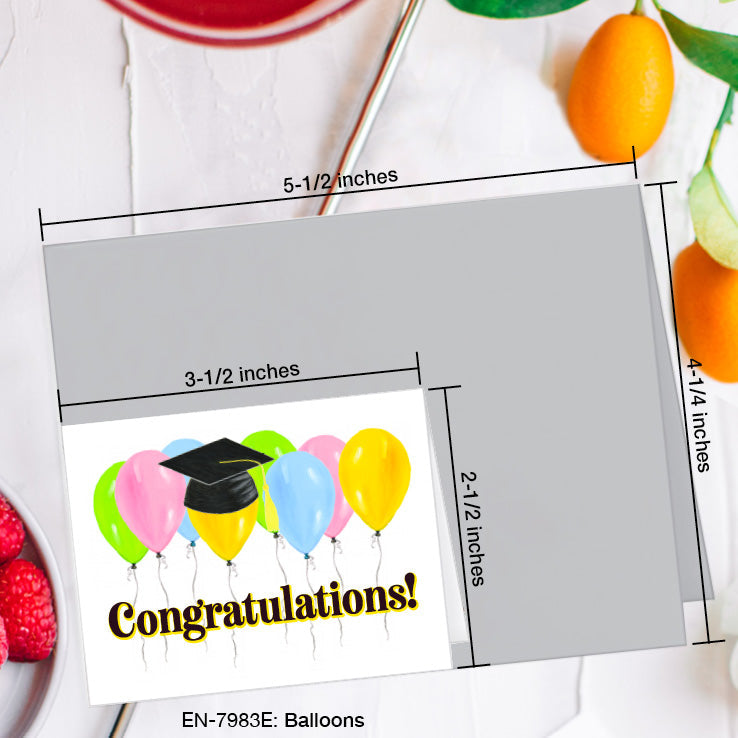 Balloons, Greeting Card (7983E), Enclosure, www.printedcanvas.com