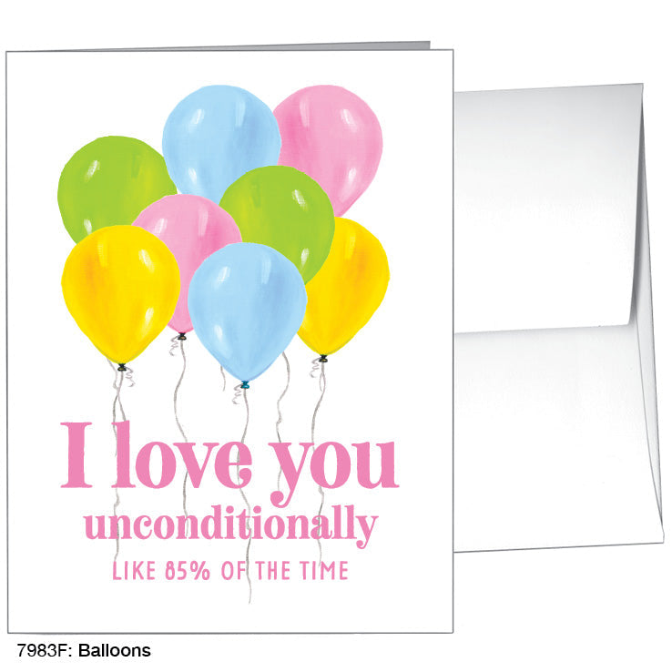 Balloons, Greeting Card (7983F), A2 Card Front, www.printedcanvas.com