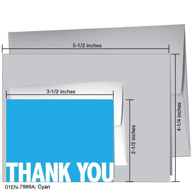 Cyan, Greeting Card (7986A), Enclosure Card, www.printedcanvas.com