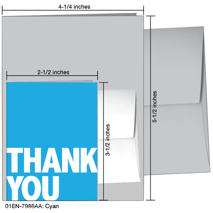 Cyan, Greeting Card (7986AA), Enclosure Card, www.printedcanvas.com