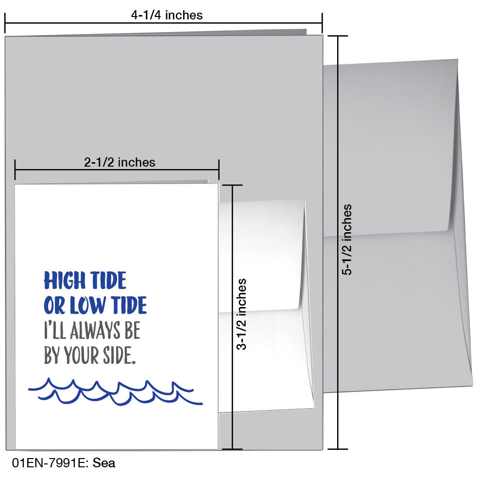 Sea, Greeting Card (7991E), Enclosure, www.printedcanvas.com