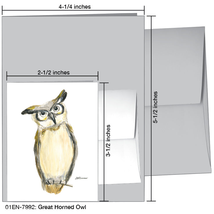 Great Horned Owl, Greeting Card (7992A)