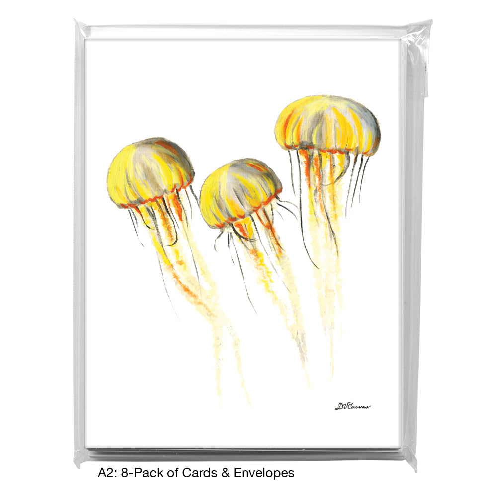 Jellyfish, Greeting Card (7993), A2 8-Pack, printedcanvas.com