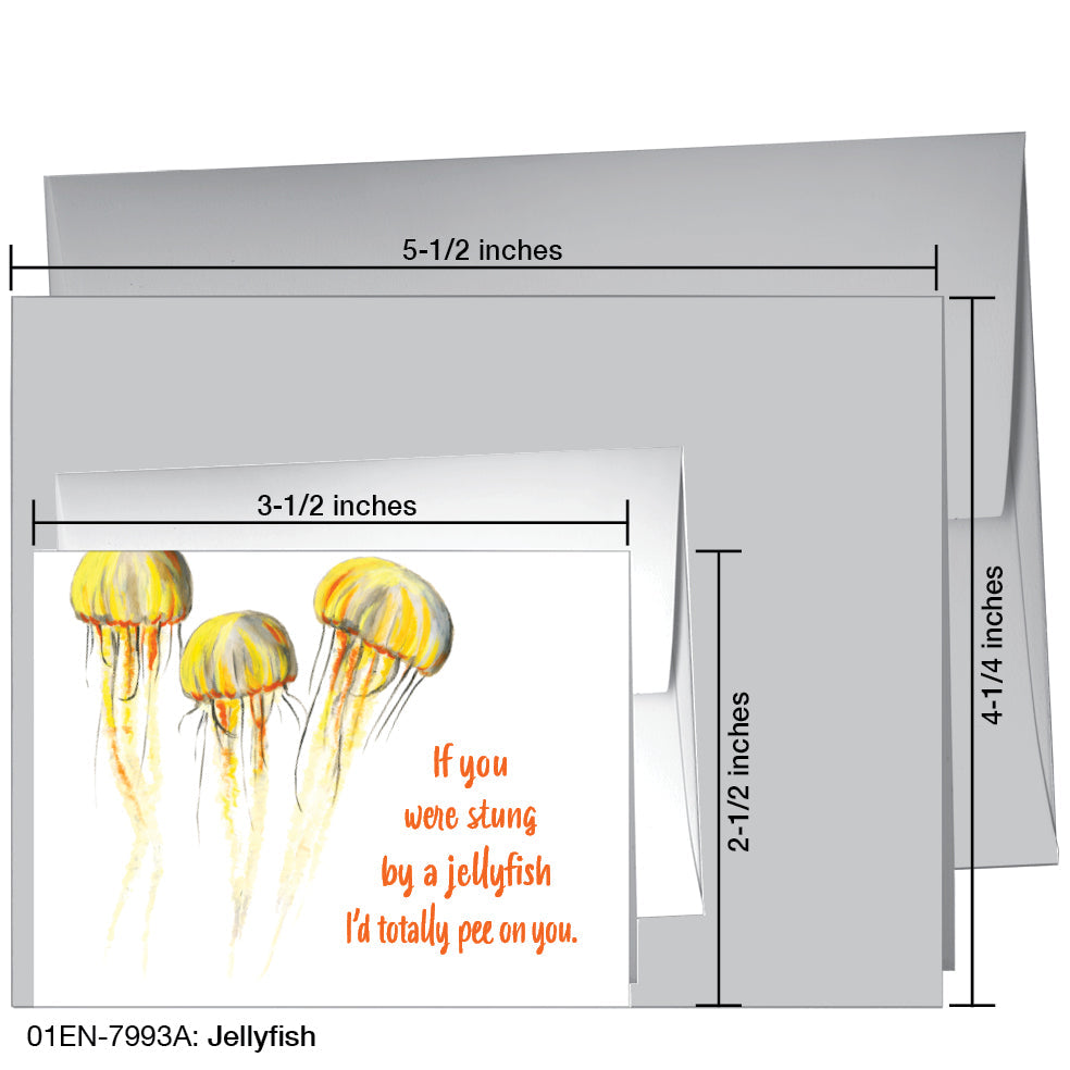 Jellyfish, Greeting Card (7993A), Enclosure Card, www.printedcanvas.com