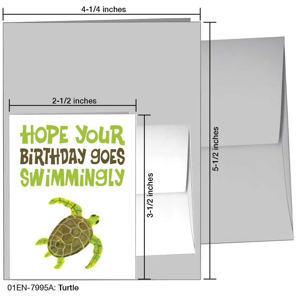 Turtle, Greeting Card (7995A), Enclosure, www.printedcanvas.com