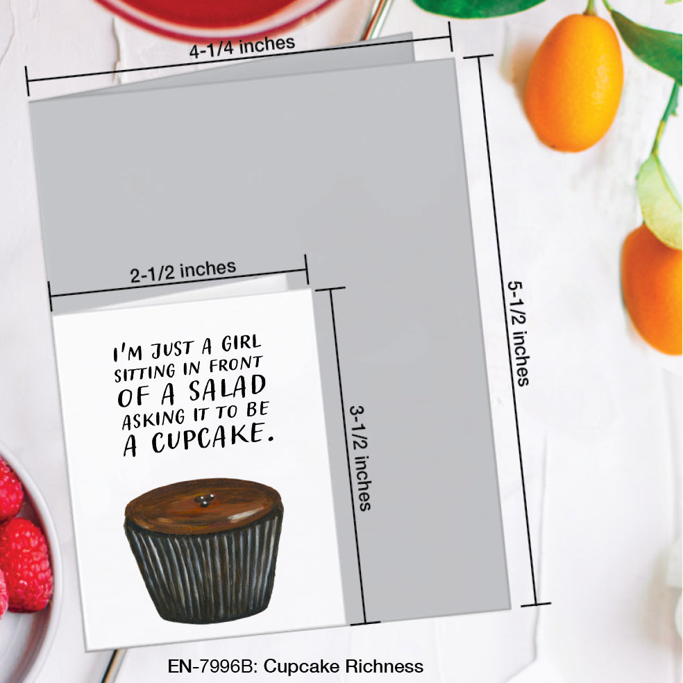 Cupcake Richness, Greeting Card (#7996B)