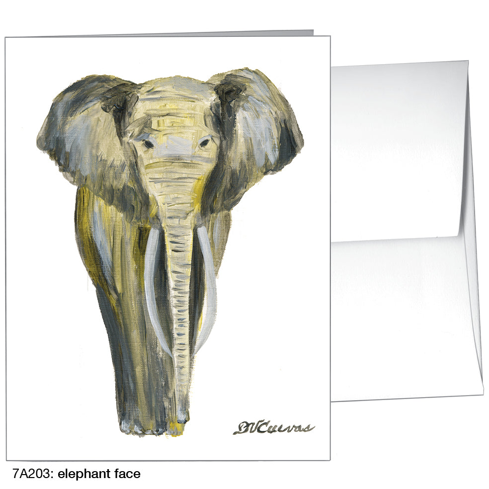 Elephant Face, Greeting Card (8366), A2, printedcanvas.com