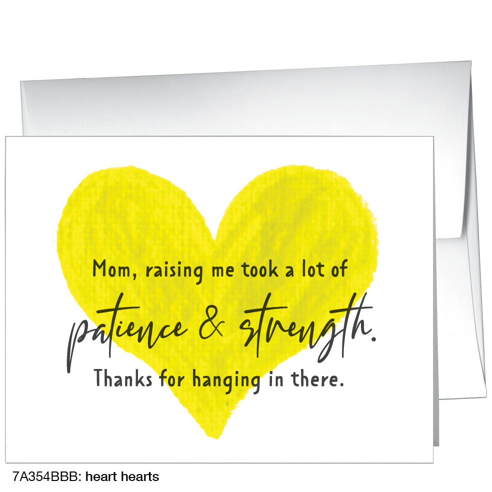 Heart Filled - Yellow, Greeting Card (8769D), A2, printedcanvas.com