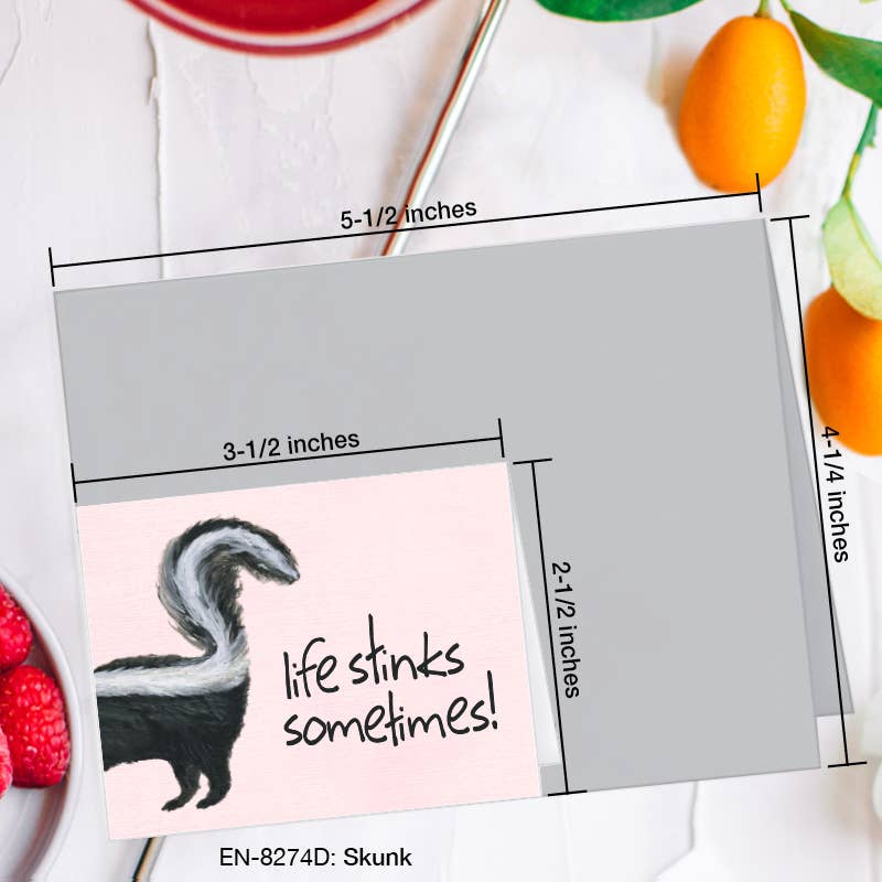 Skunk, Greeting Card (8274D), Enclosure, www.printedcanvas.com