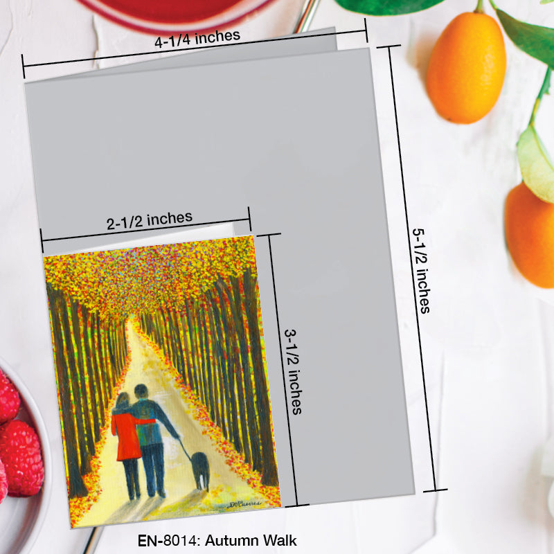 Autumn Walk, Greeting Card (8014A), Enclosure Card, www.printedcanvas.com