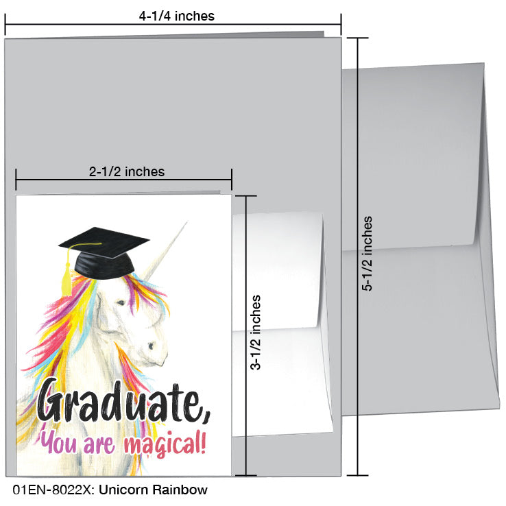 Unicorn Rainbow, Greeting Card (8022X)