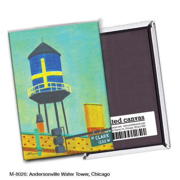 Andersonville Water Tower, Chicago, Magnet (M-8026A), blank, printedcanvas.com