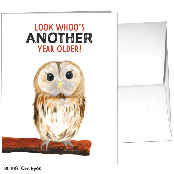 Owl Eyes, Greeting Card (8040G), A2 Card Front, www.printedcanvas.com