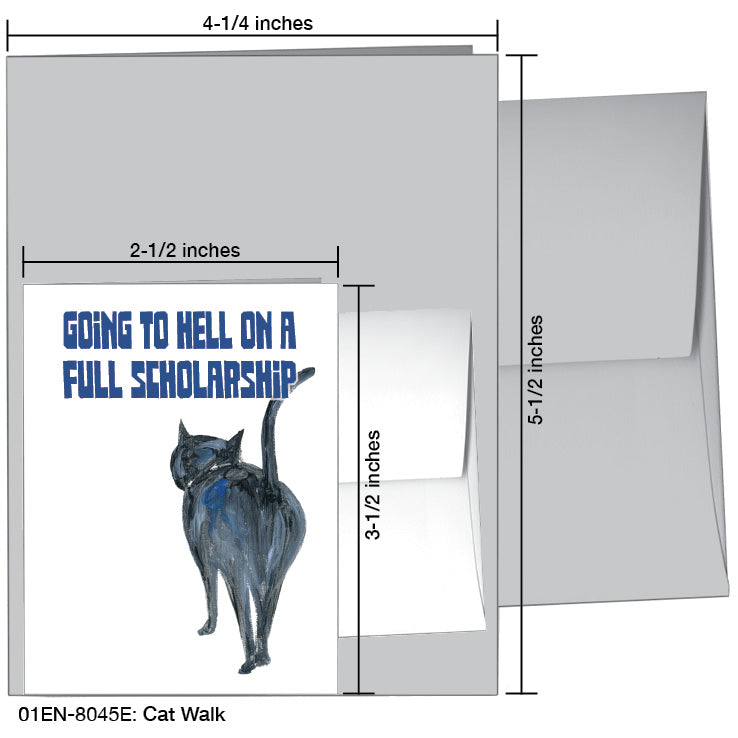 Cat Walk, Greeting Card (8045E), Enclosure, www.printedcanvas.com