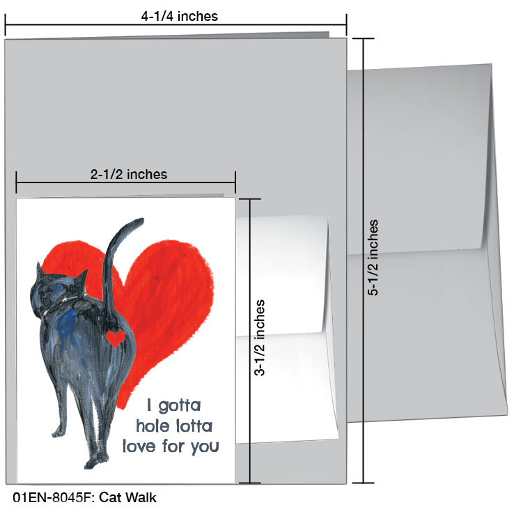 Cat Walk, Greeting Card (#8045F)
