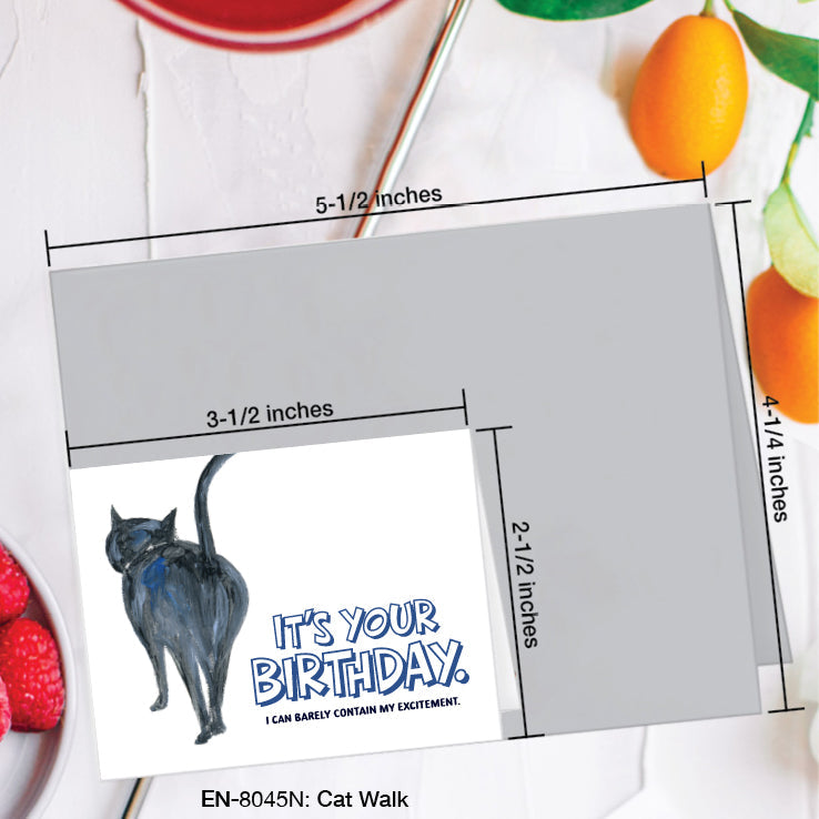 Cat Walk, Greeting Card (#8045N)