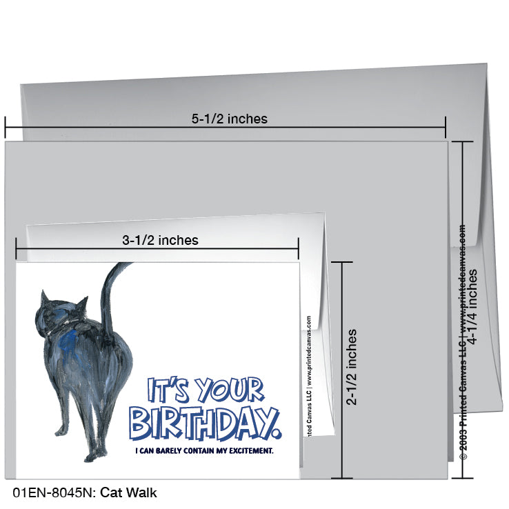 Cat Walk, Greeting Card (#8045N)