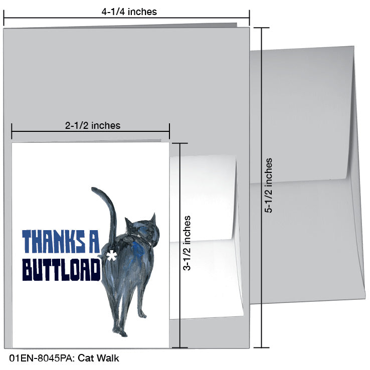 Cat Walk, Greeting Card (#8045PA)