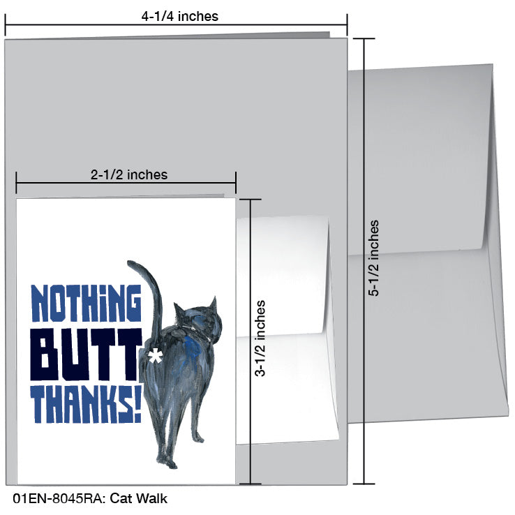 Cat Walk, Greeting Card (8045RA), Enclosure Card, www.printedcanvas.com