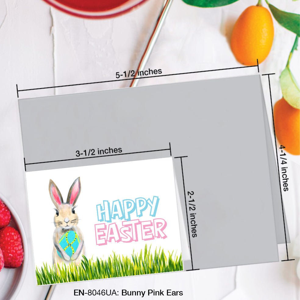 Bunny Pink Ears, Greeting Card (#8046UA)