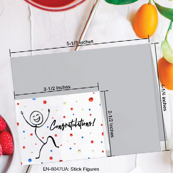 Stick Figures, Greeting Card (8047UA), Enclosure, www.printedcanvas.com