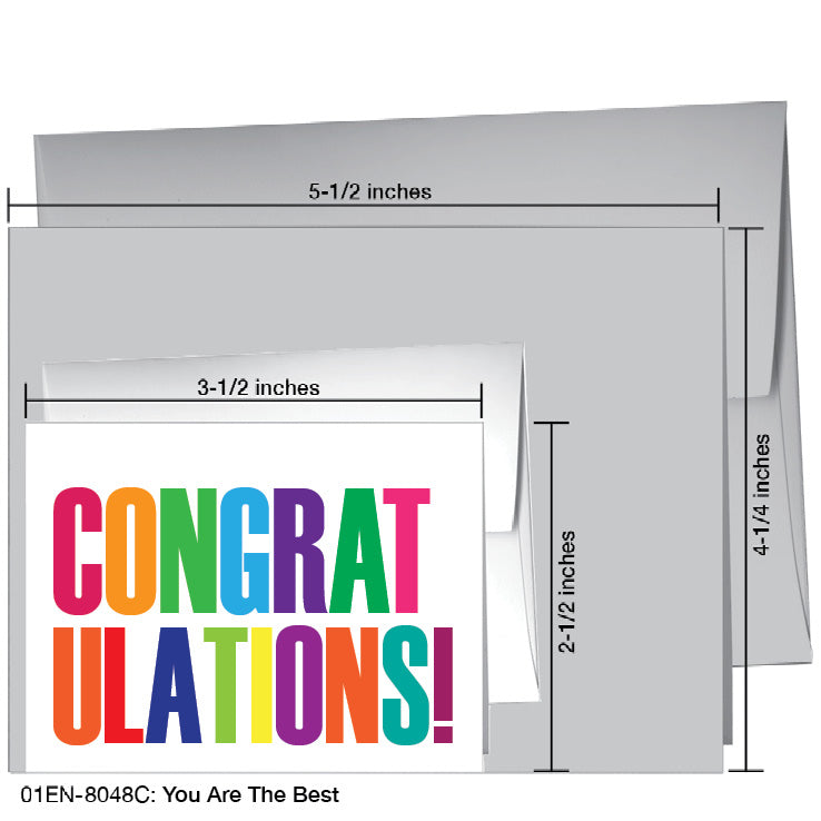 You Are the Best, Greeting Card (8048C), Enclosure Card, www.printedcanvas.com