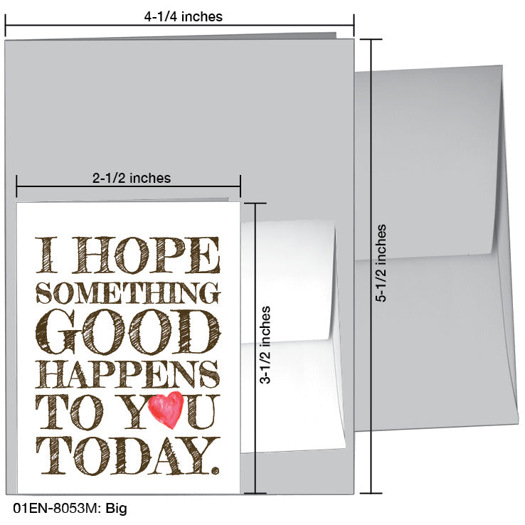 Big, Greeting Card (8053M), Enclosure Card, www.printedcanvas.com