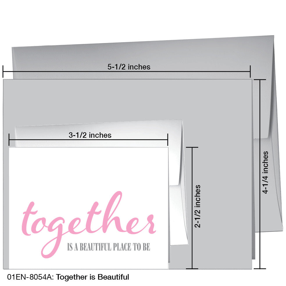 Together is Beautiful, Greeting Card (#8054A), Enclosure, www.printedcanvas.com