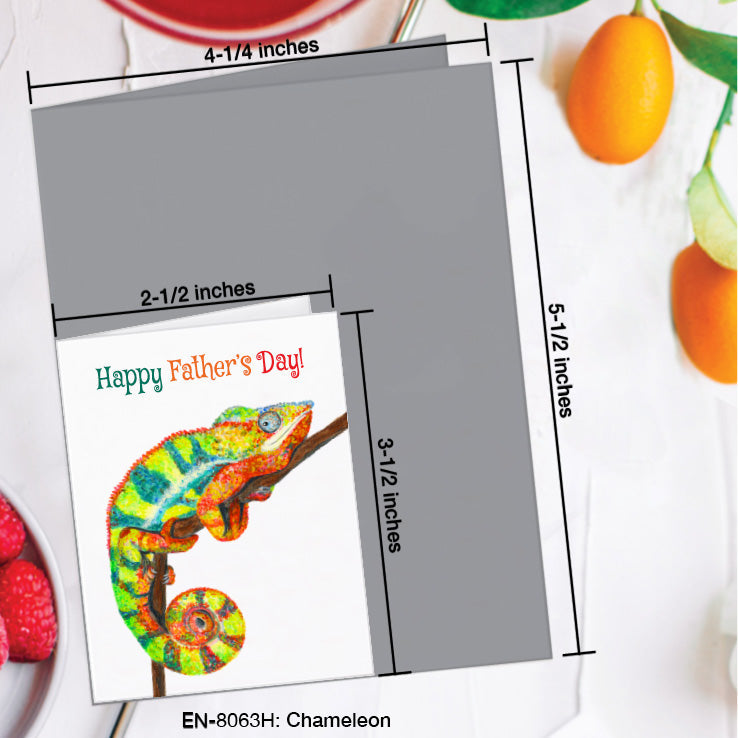 Chameleon, Greeting Card (8063H), Enclosure, www.printedcanvas.com